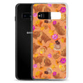 Colorful Momiji Samsung® Clear Case showcasing a flexible design, protecting against scratches and dust for your phone.