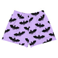 Morrigan Athletic Short Shorts with a playful bat design, perfect for showing off your dark side at the gym.