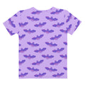 Morrigan T-shirt featuring a playful bat design, perfect for sunny weather and stylish comfort.