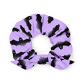 Morrigan Scrunchie features a trendy bat design, perfect for gym or night out, adding style to any outfit.
