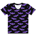 Adorable Morrigan T-shirt featuring playful bats, perfect for sunny days and comfortable wear.