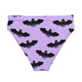 Elevate your beach style with the High-waisted Morrigan Bikini Bottom, featuring a chic bat print and ultimate comfort.