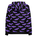 Cozy Morrigan Hoodie featuring a vibrant bat print, perfect for a stylish, comfortable wardrobe staple.