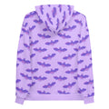Cozy Morrigan Hoodie featuring a vibrant bat print, perfect for fans of bats and demons. Ideal wardrobe staple.