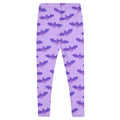 Stylish Morrigan Leggings with bat print, perfect for workouts, combining comfort and a unique design.