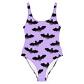 Flatter your figure in the Morrigan One-Piece Swimsuit, featuring a fun bat print for stylish beach days.