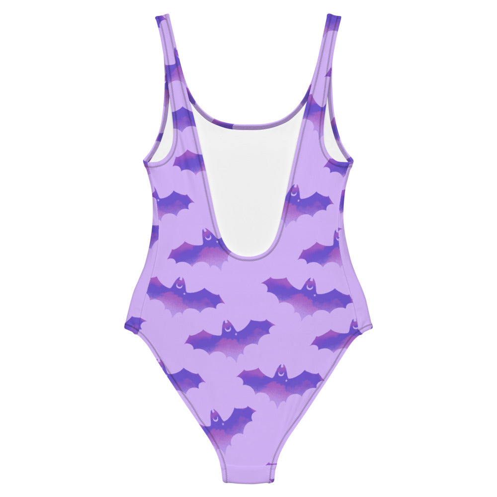 Flatter your figure in the Morrigan One-Piece Swimsuit, featuring a playful bat design for bold beach days.