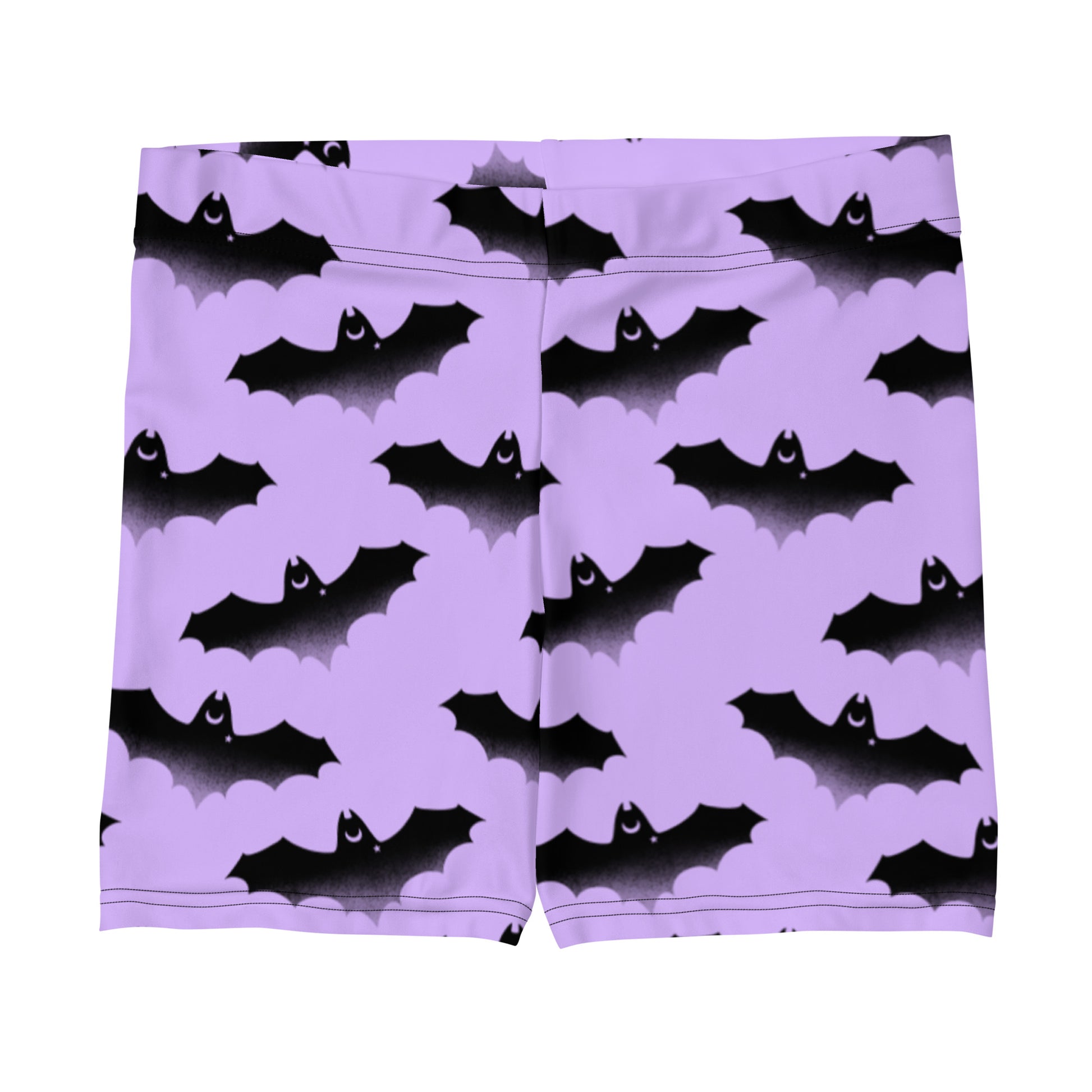 Buttery soft Morrigan Shorts with bat design, perfect for mobility and stylish mixing and matching with any outfit.