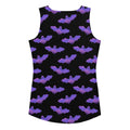 Stylish Morrigan Tank Top featuring a playful bat design, perfect for sunny days and a body-hugging fit.