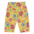 Bright and fun, the Pan Dulce Biker Shorts feature a playful dessert pattern for stylish, active days.