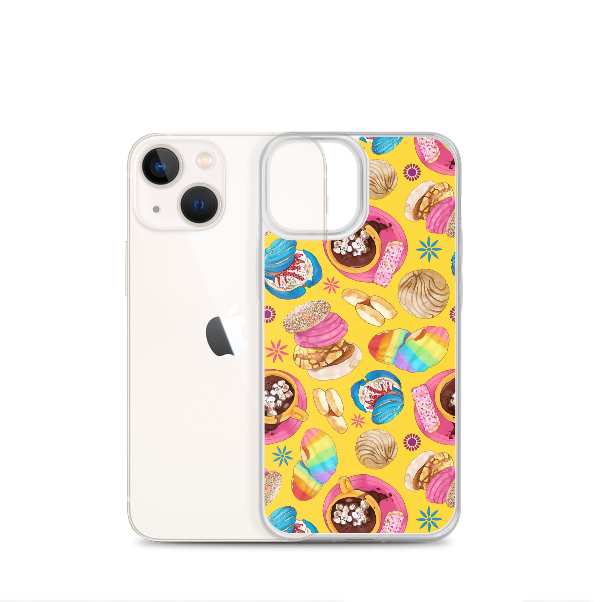 Protect your iPhone® with the stylish Pan Dulce iPhone® Clear Case, featuring a colorful design and durable materials.