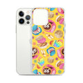 Sleek Pan Dulce iPhone® Clear Case featuring colorful dessert designs, offering great protection from daily wear and tear.