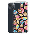 Protect your iPhone® with the stylish Pan Dulce iPhone® Clear Case, featuring a colorful dessert pattern.