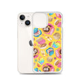 Colorful Pan Dulce iPhone® Clear Case showcasing a fun dessert design, perfect for protection and style.