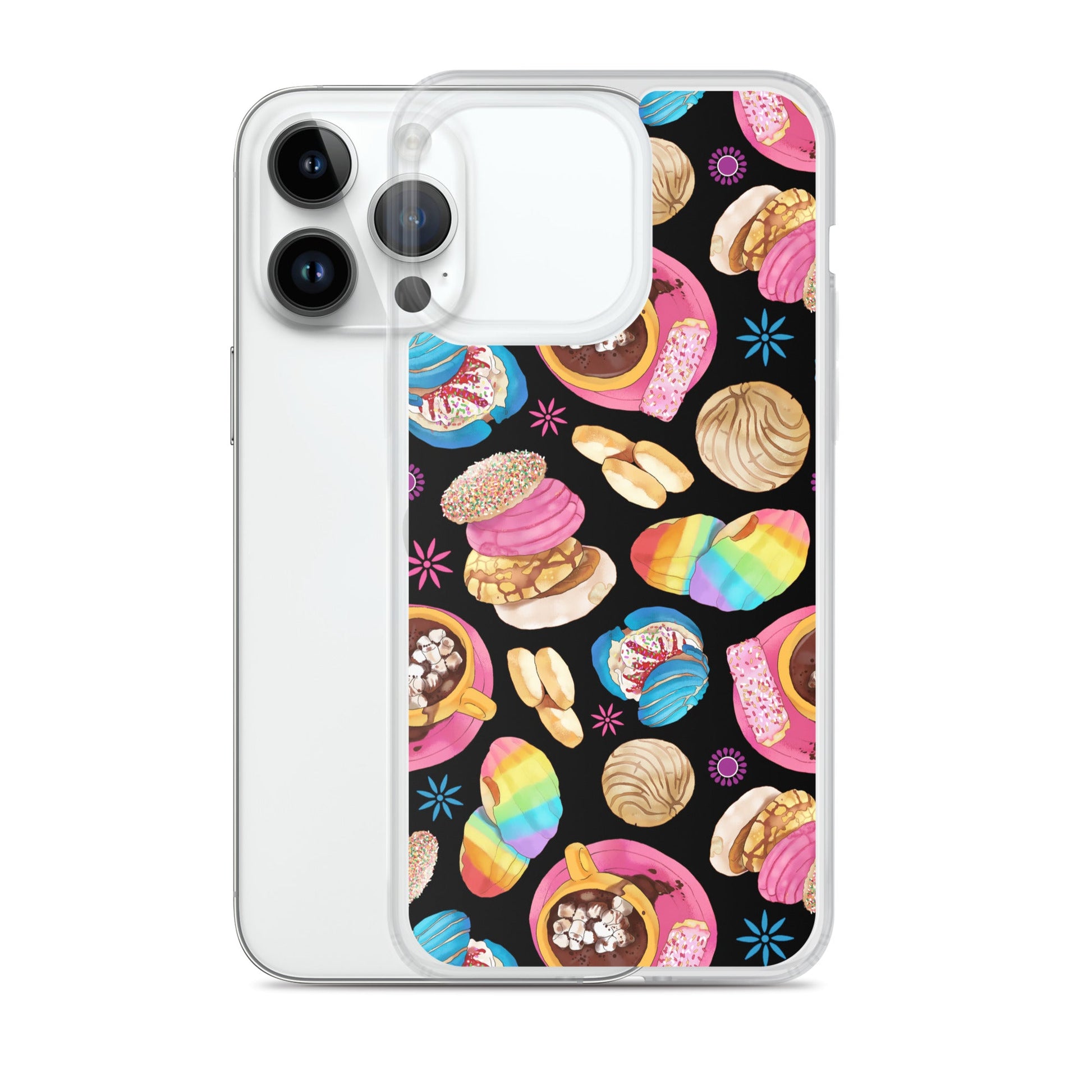 Colorful Pan Dulce iPhone® Clear Case features a flexible design and solid back, offering stylish protection for your phone.