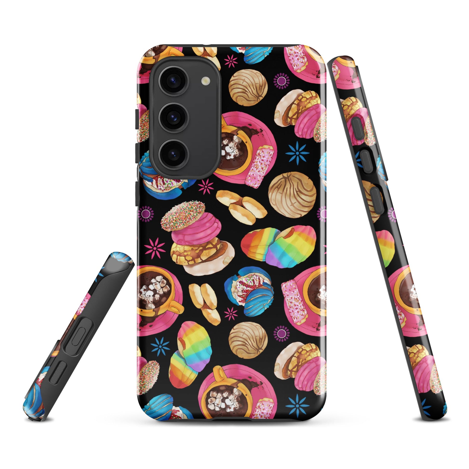 Vibrant Pan Dulce Samsung® Tough Case featuring colorful pastries, ensuring style and protection for your phone.
