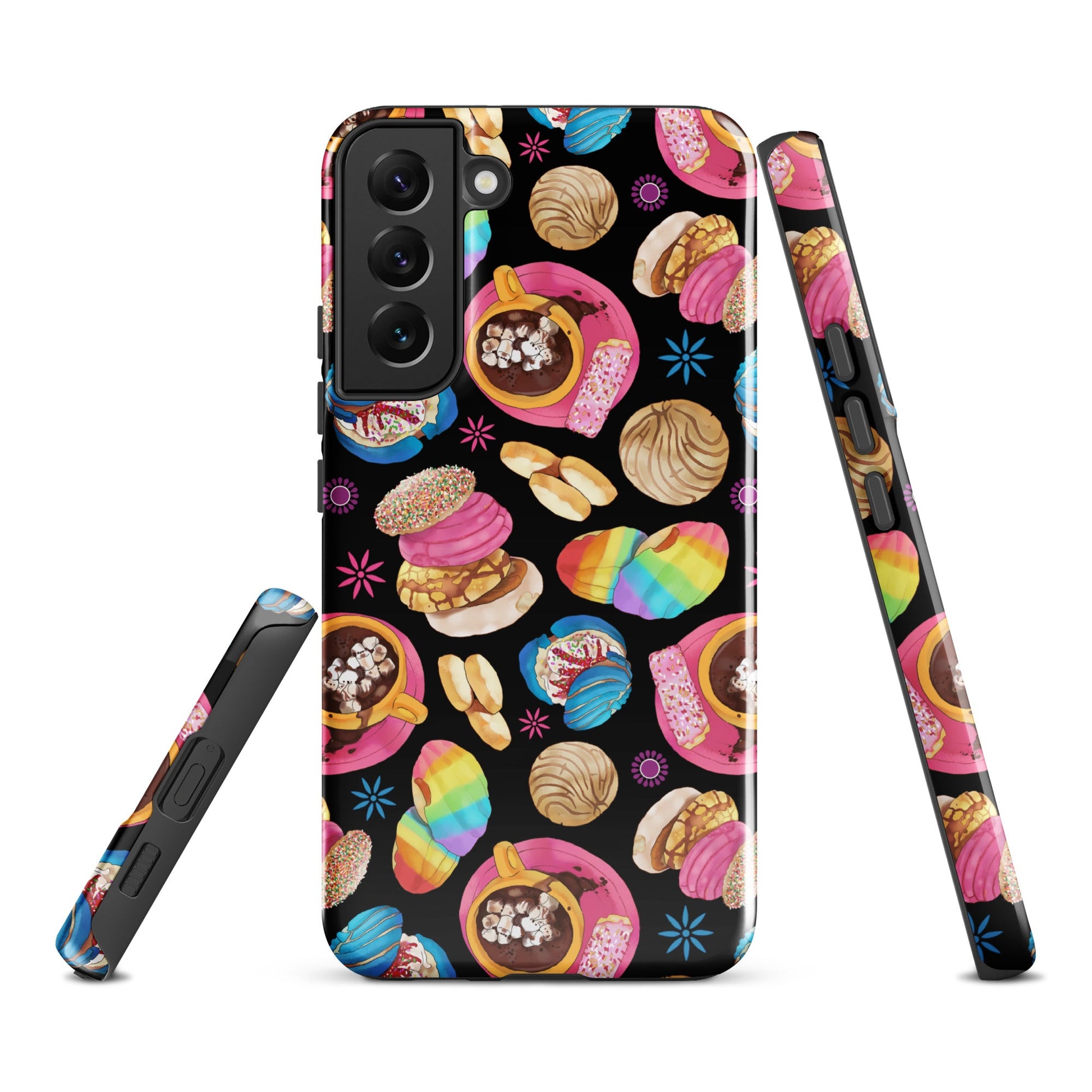 Colorful Pan Dulce Samsung® Tough Case featuring a vibrant dessert design, ensuring style and durability for your phone.