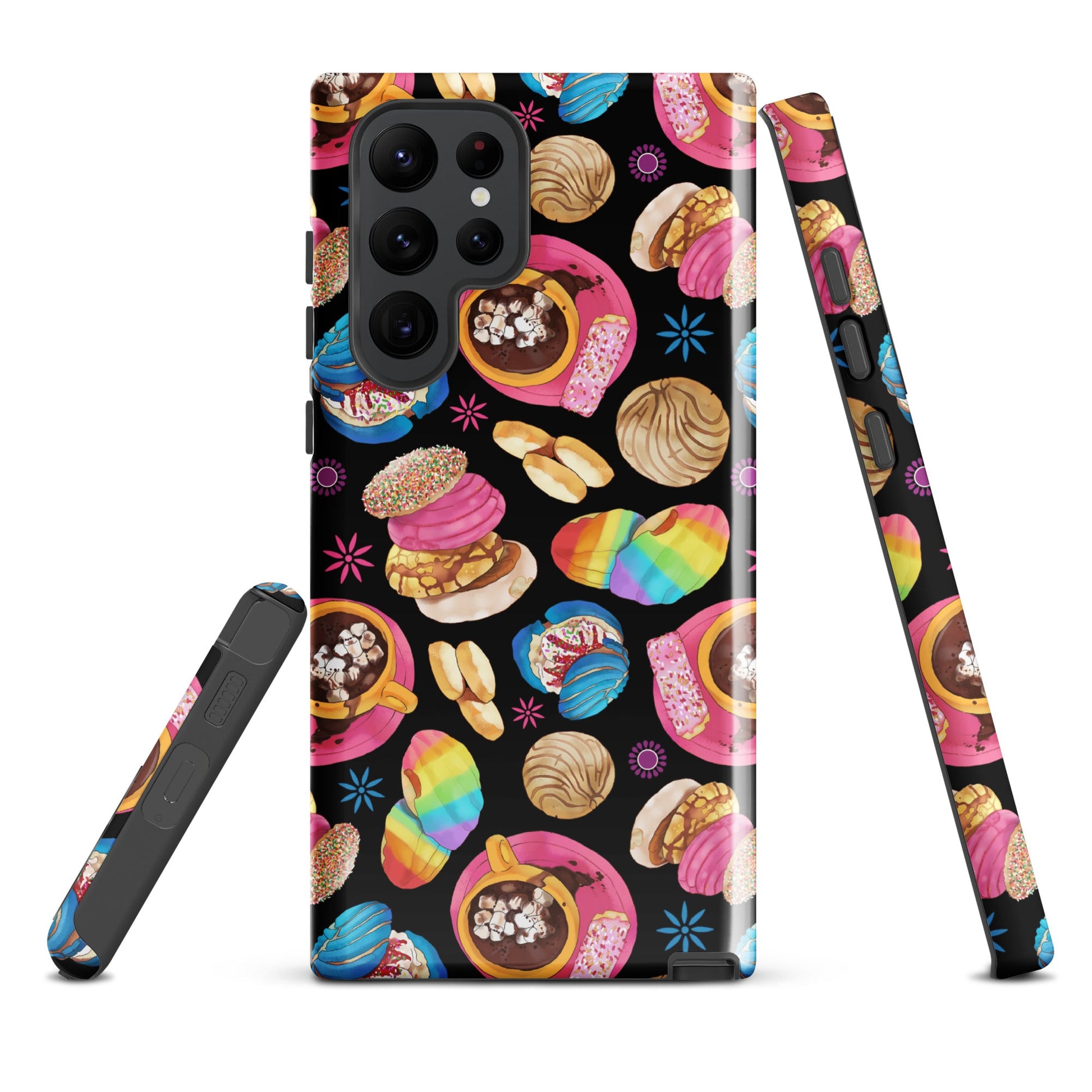 Colorful Pan Dulce Samsung® Tough Case featuring a fun dessert design, perfect for protecting your phone in style.