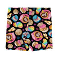 Comfortable and stylish Pan Dulce Shorts, featuring a vibrant dessert print, perfect for sunny day outings.