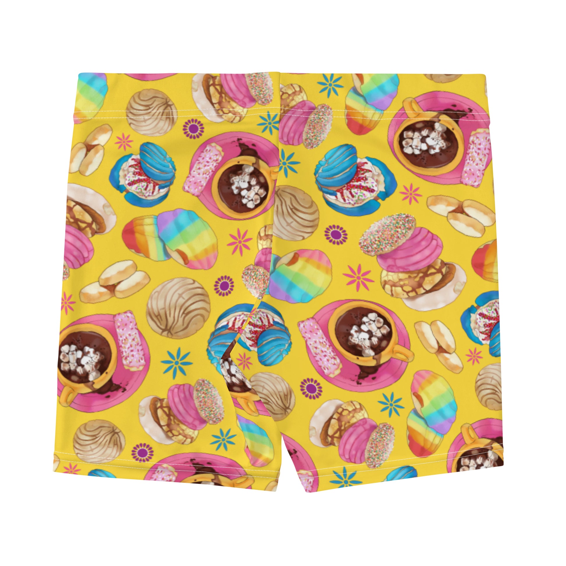 Bright and cheerful Pan Dulce Shorts featuring colorful pastry designs, perfect for sunny days and stylish comfort.