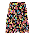 Flatter your figure with the Pan Dulce Skater Skirt, featuring a vibrant dessert print for a fun, sunny day look.