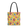 Brighten your day with the Pan Dulce Tote Bag (Yellow), featuring delightful baked treats and comfy straps.