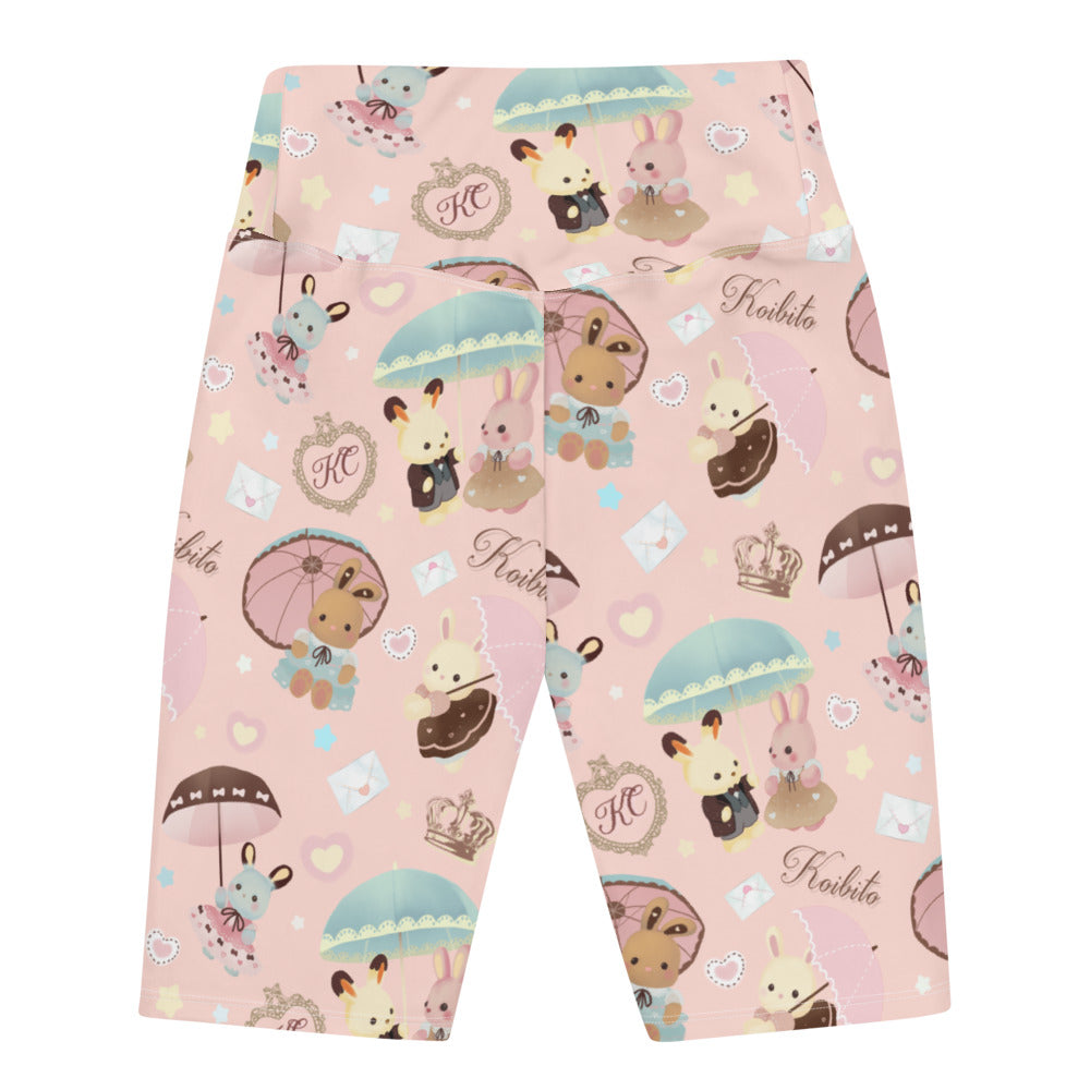 Cute and soft Parasol Bunny Biker Shorts with playful designs, perfect for home or outdoor activities.