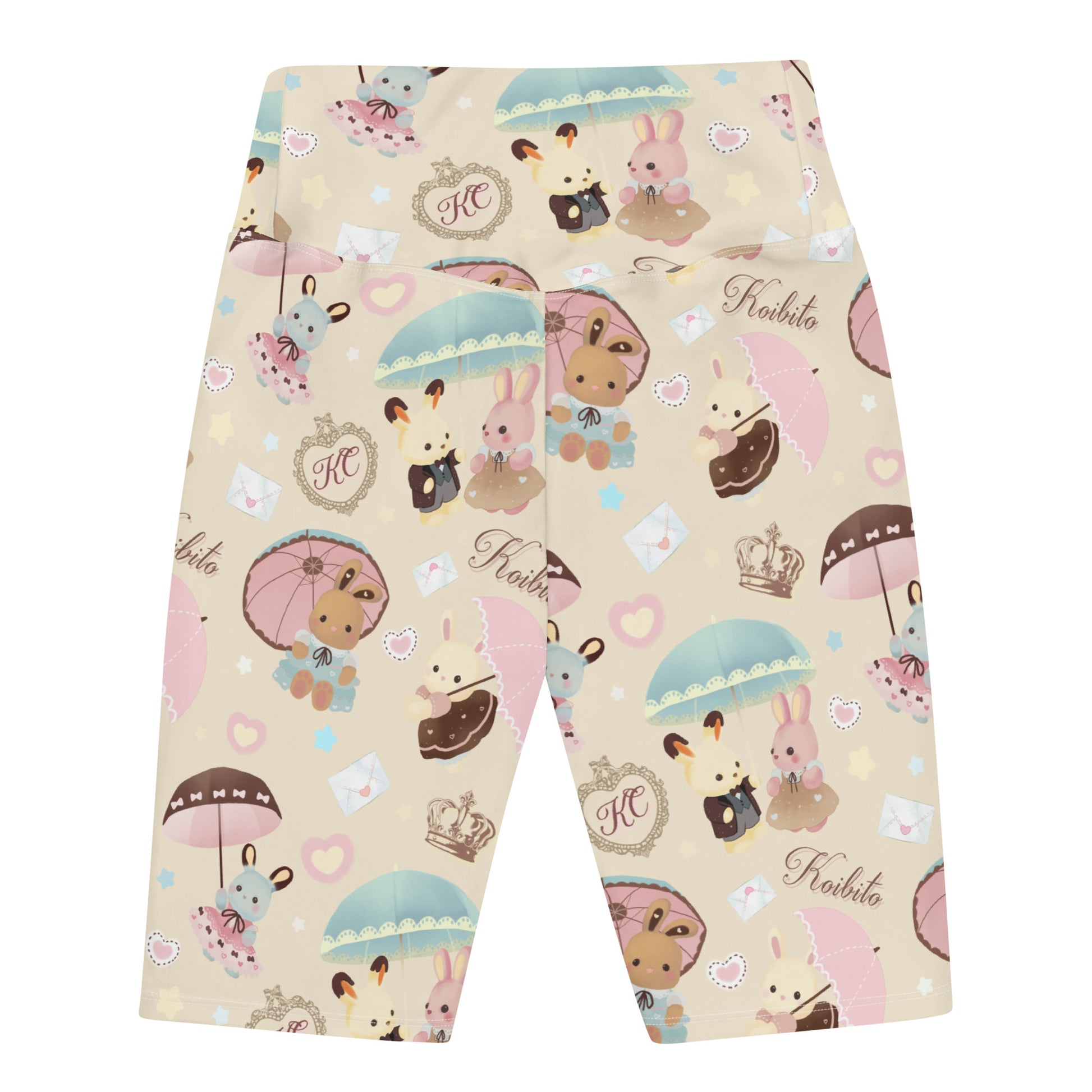 Cute and soft Parasol Bunny Biker Shorts feature adorable bunny prints, perfect for outdoor fun or cozy days at home.