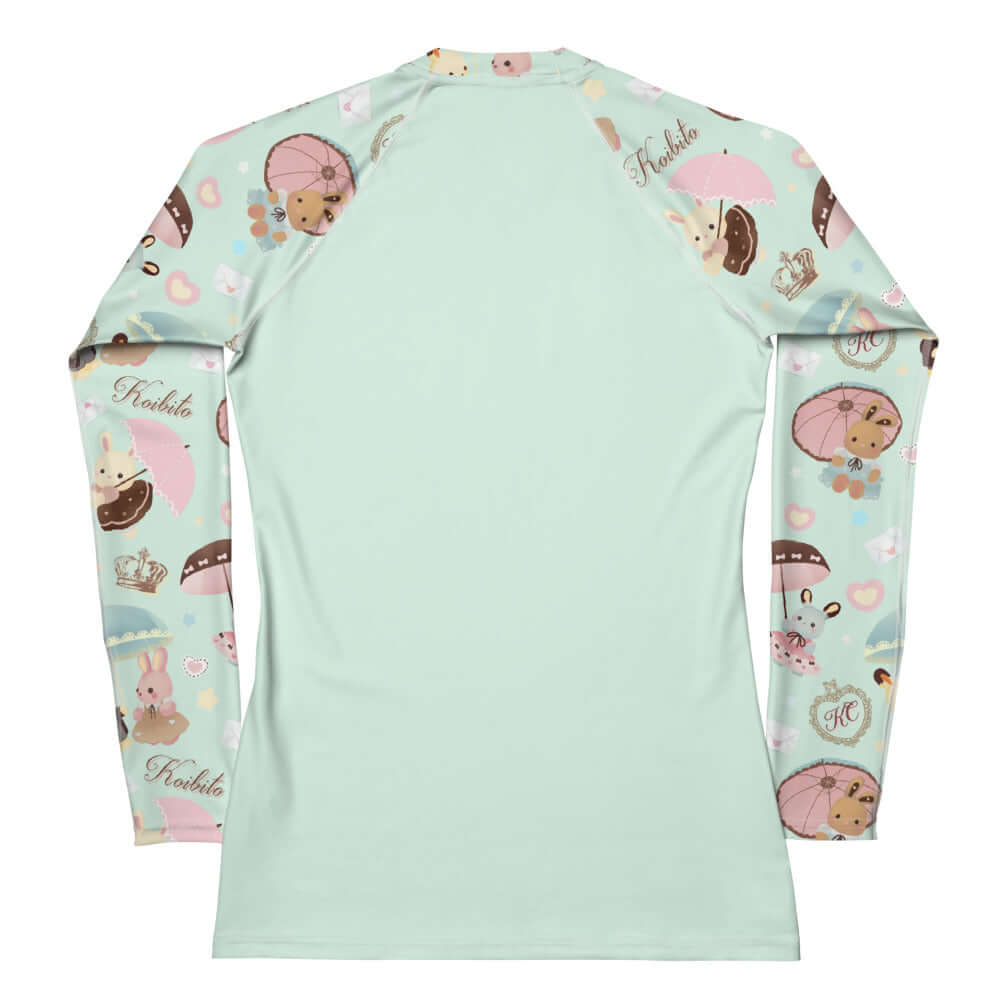 Long-sleeve Parasol Bunny Rash Guard featuring a playful design, perfect for sun protection and active lifestyles.
