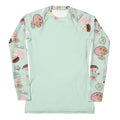 Stylish Parasol Bunny Rash Guard features cute designs, perfect for sun protection during outdoor activities.