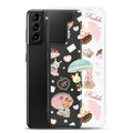 Stylish Parasol Bunny Samsung® Clear Case featuring cute bunnies and umbrellas, perfect for kawaii fashion lovers.