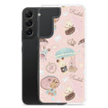 Stylish Parasol Bunny Samsung® Clear Case featuring cute bunnies and umbrellas, perfect for protecting your phone.