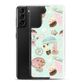Parasol Bunny Samsung® Clear Case features adorable bunnies and umbrellas, perfect for kawaii style and phone protection.
