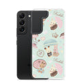 Parasol Bunny Samsung® Clear Case featuring adorable bunnies and pastel colors, perfect for a cute style.