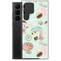 Stylish Parasol Bunny Samsung® Clear Case featuring adorable bunnies and umbrellas, perfect for kawaii lovers.