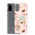 Colorful Parasol Bunny Samsung® Clear Case featuring adorable bunnies and umbrellas, perfect for kawaii style lovers.