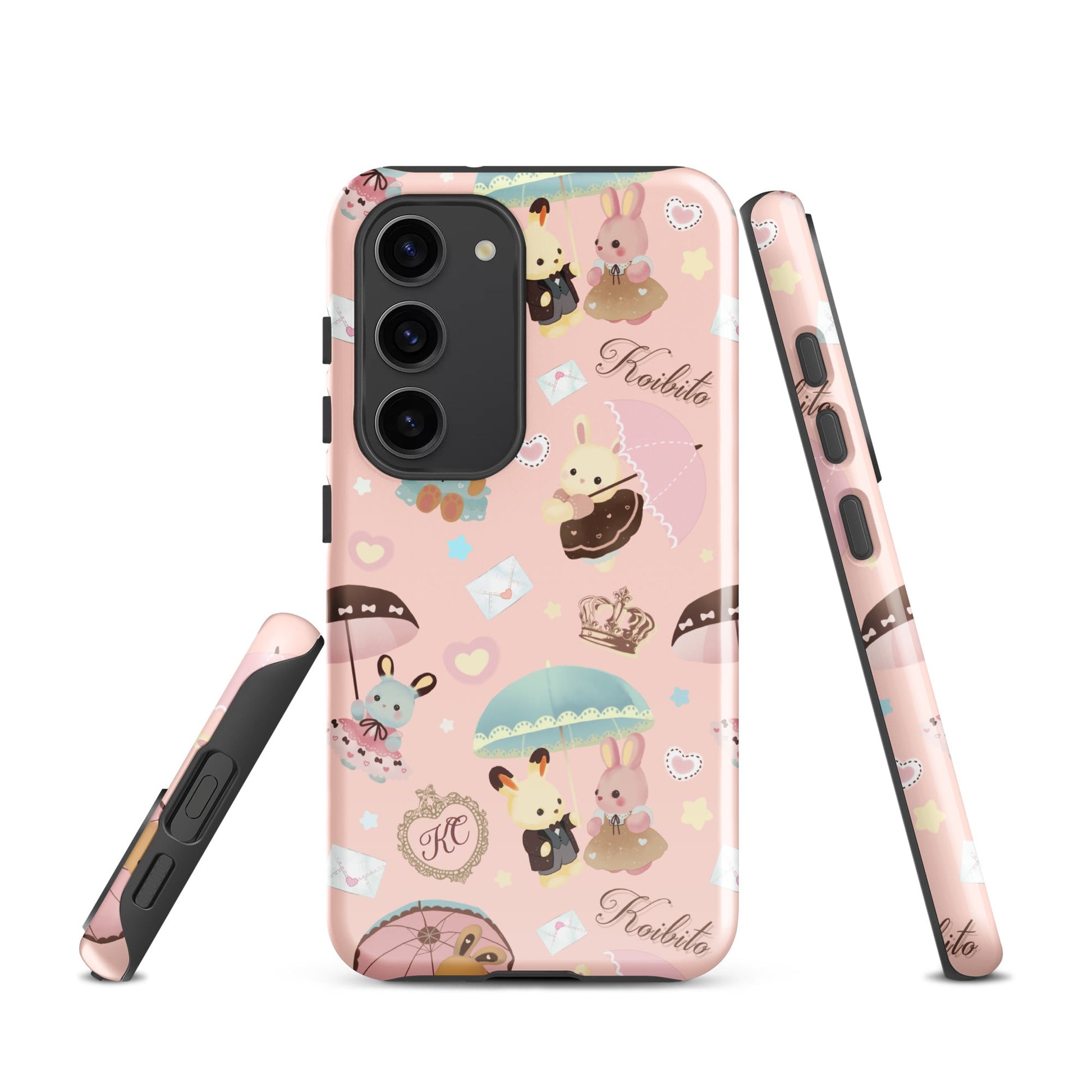 Stylish Parasol Bunny Samsung® Tough Case featuring cute bunnies, perfect for protection and style on your device.