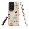 Stylish Parasol Bunny Samsung® Tough Case featuring adorable bunnies and vibrant colors for ultimate phone protection.