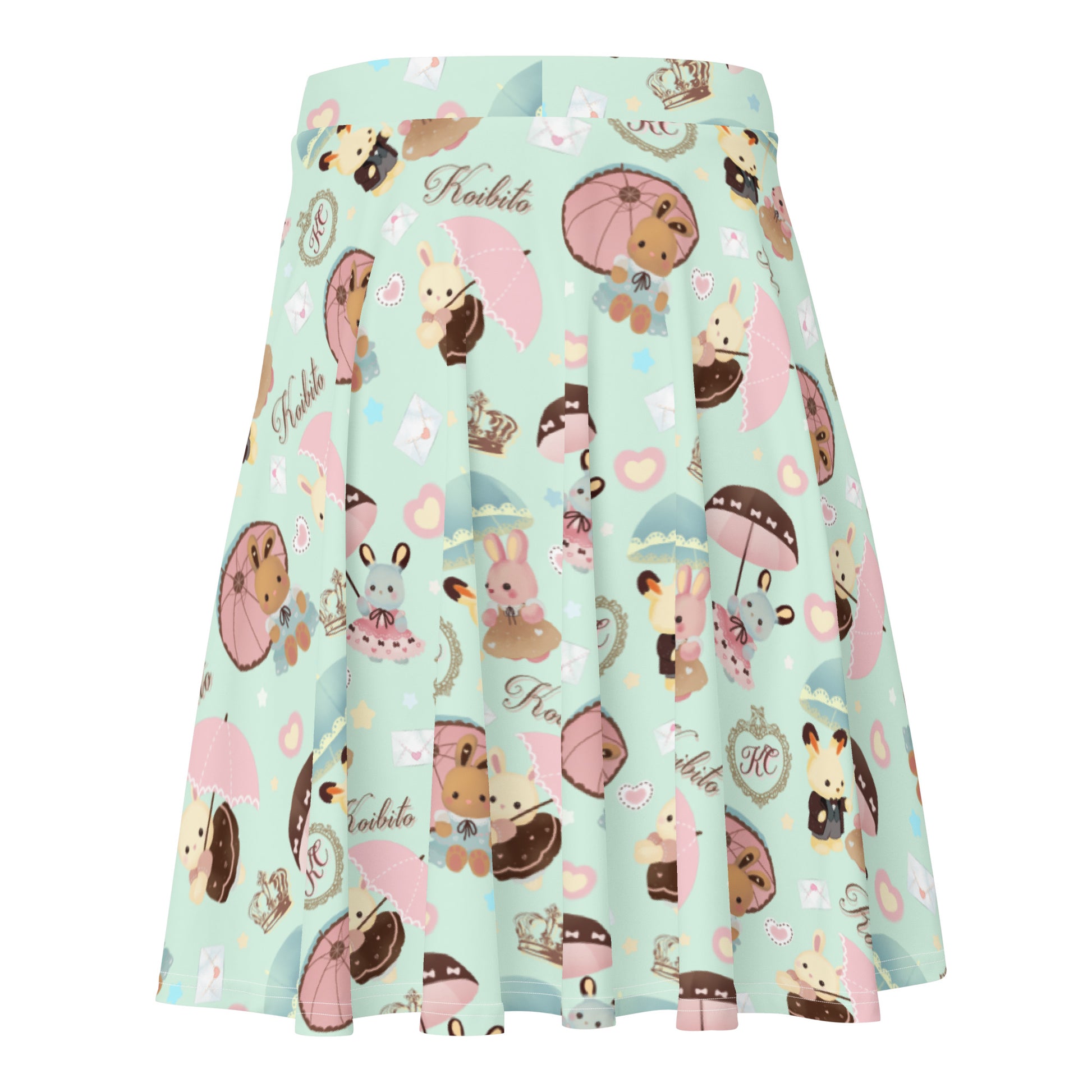 Cute and soft, the Parasol Bunny Skater Skirt features a whimsical print, perfect for adding flair to any outfit.