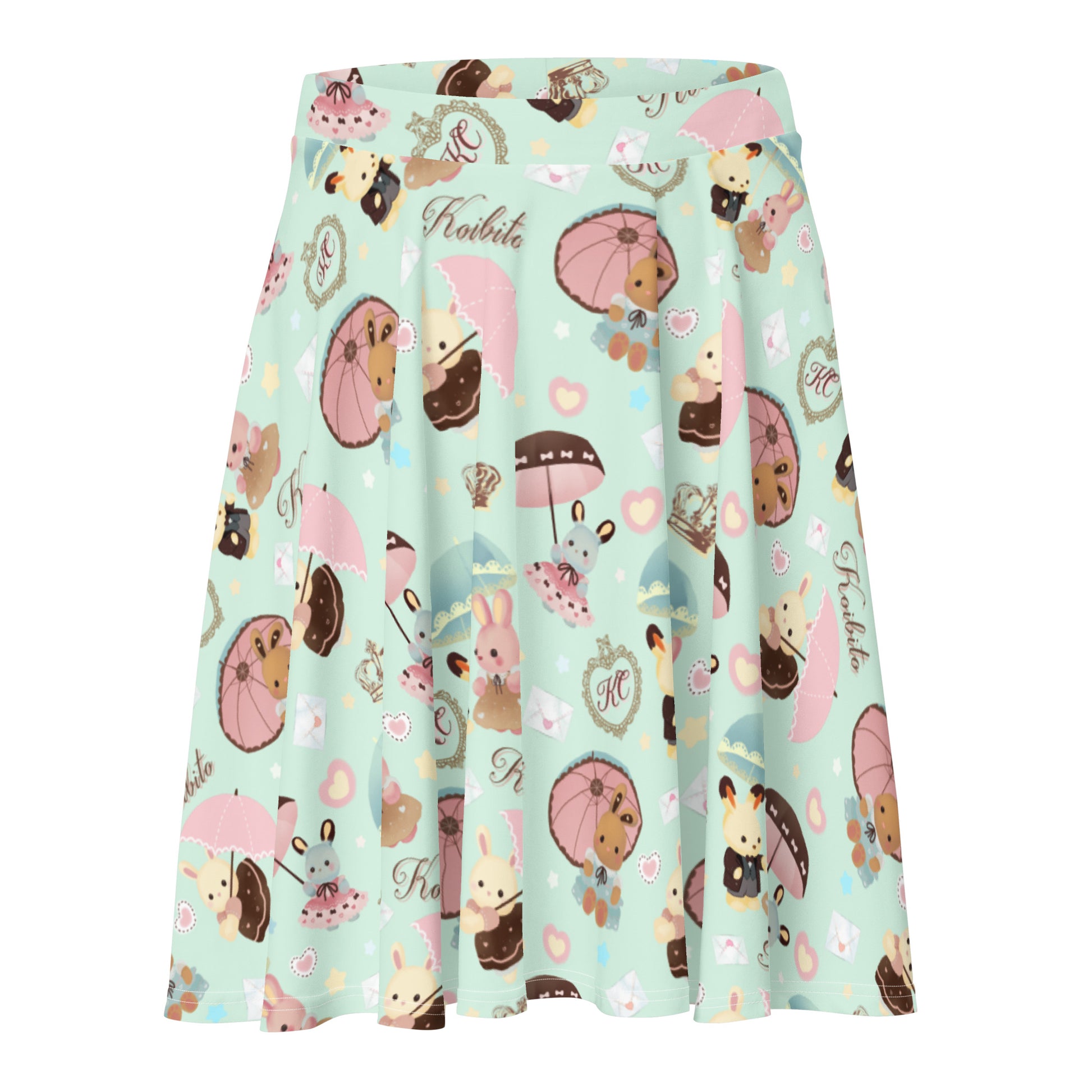 Flirty and fun, the Parasol Bunny Skater Skirt features adorable prints, perfect for a playful spring wardrobe.