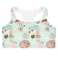Cute Parasol Bunny Sports bra featuring adorable bunnies, perfect for stylish workouts at Koibito.