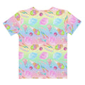 Pastel-patterned Rainbow Candy T-shirt, perfect for a cute and comfortable wardrobe statement.