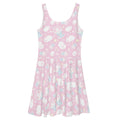 Fluffy bunnies adorn the playful Snow Bunny Skater Dress, perfect for a fun and comfortable wardrobe update.