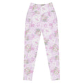 Stylish Premium Anniversary Leggings in pastel floral print, featuring a high-waisted cut and convenient side pockets.