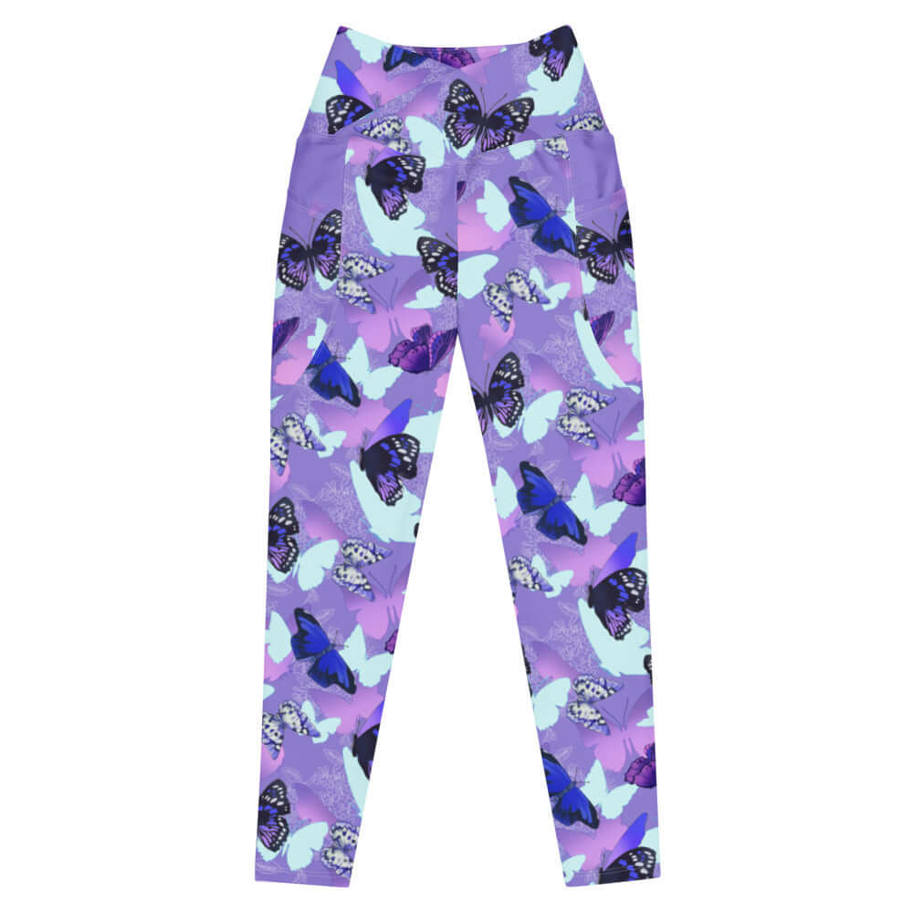 Colorful Premium Butterfly Leggings with unique butterfly patterns, perfect for a stylish and vibrant look.