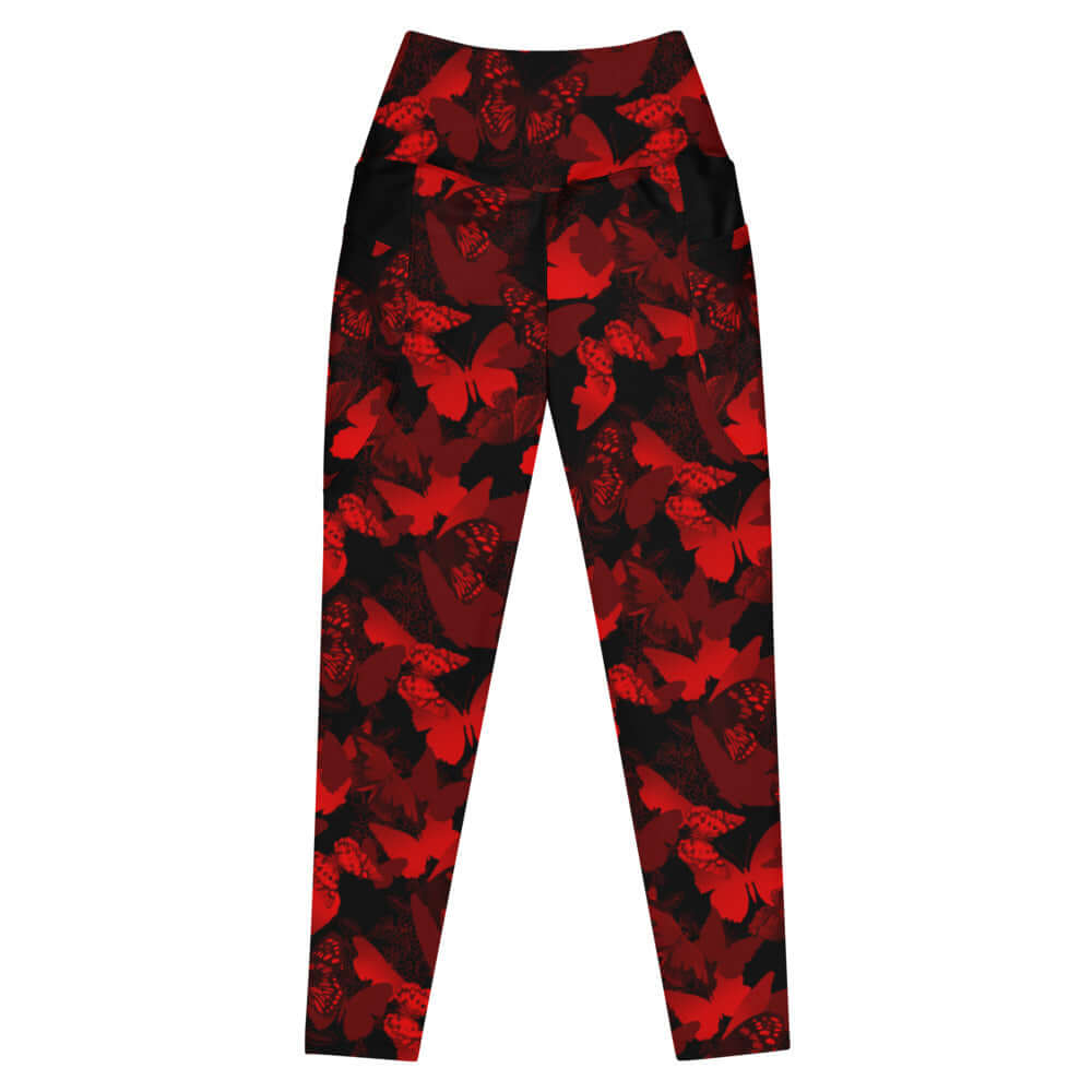 Stylish Premium Butterfly Leggings featuring vibrant butterfly patterns, perfect for a trendy look at any occasion.