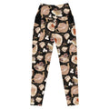 Stylish Premium Café Leggings featuring a chic black and brown design, perfect for workouts or casual wear.
