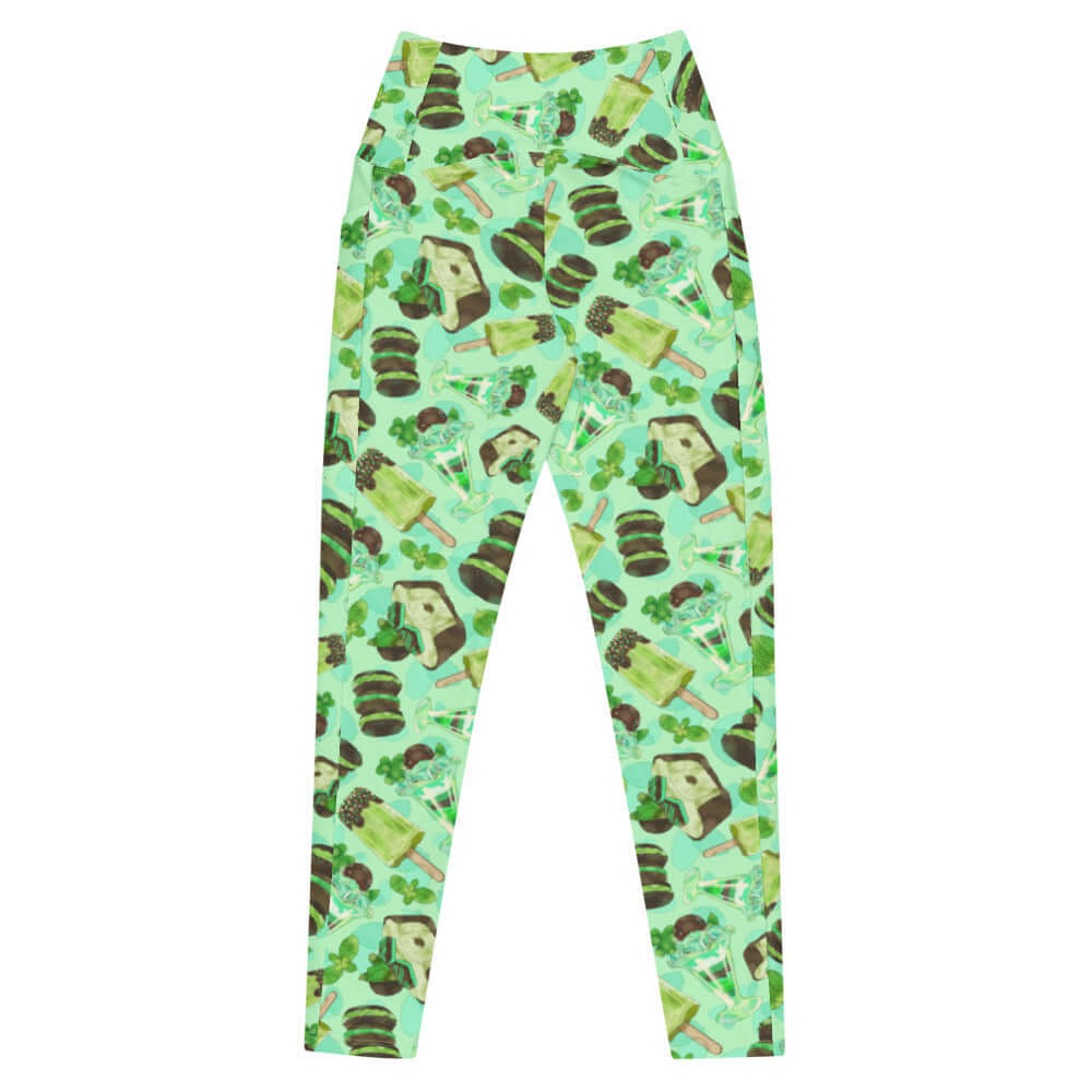 Stylish Premium Choco Mint Leggings featuring vibrant patterns, perfect for workouts or casual wear. Ideal for summer fun!