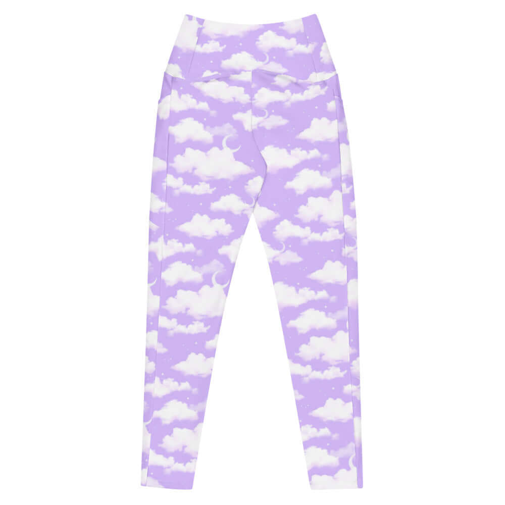 Elevate your wardrobe with Premium Cloudy Sky Leggings, featuring a soft fabric and stylish high-waisted design.