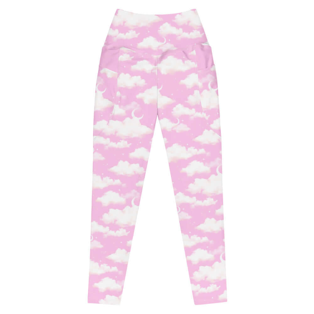 Soft and stylish, the Premium Cloudy Sky Leggings feature a high-waisted cut and pockets for everyday comfort.